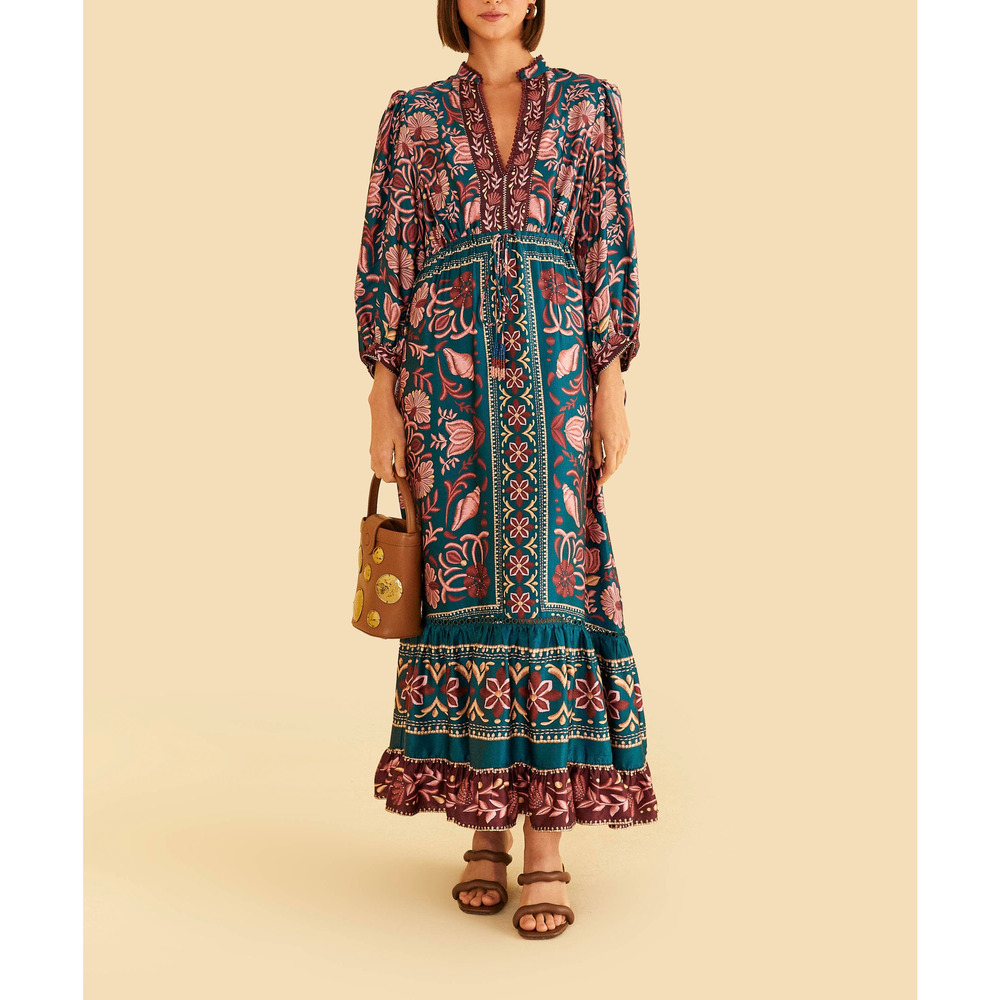 FARM Rio Multicolor Floral Maxi Dress